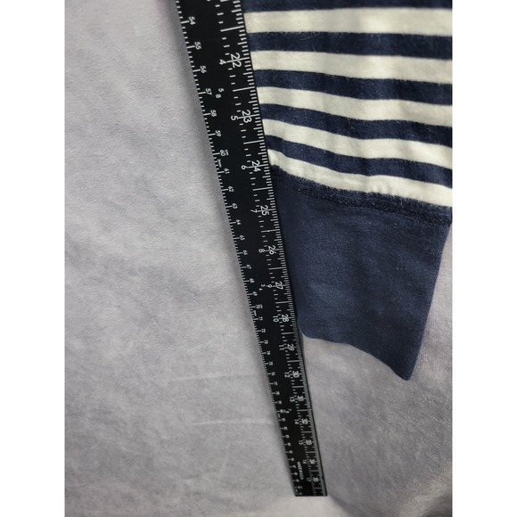 J Crew Striped Pajama Onesie Sleepwear Long Sleeve Button Up Footless Size S - Picture 7 of 10